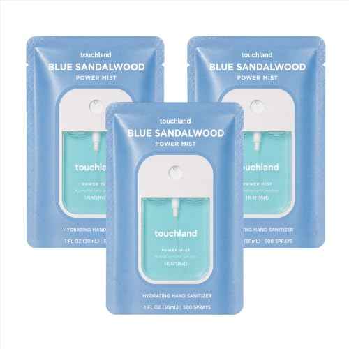 Blue Sandalwood Hydrating Hand Sanitizer Spray 3 Pack Travel Size