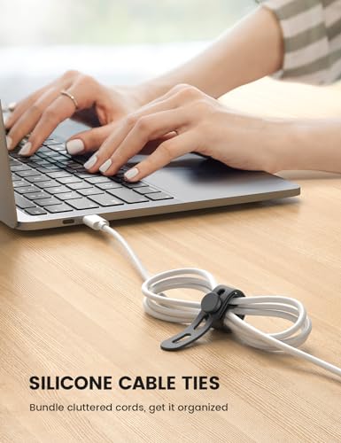 20 Pack Silicone Cable Ties (20 Count)