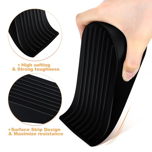 6 Pack Large Door Stoppers Heavy Duty Rubber Stopper for Bottom of Door Wedge Stopper for Home Office (6 Count)