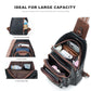 10L Crossbody Sling Bag for Women Men Anti Theft Cross Body Fanny Pack Belt Bag Purse Gifts for Women Faux Leather