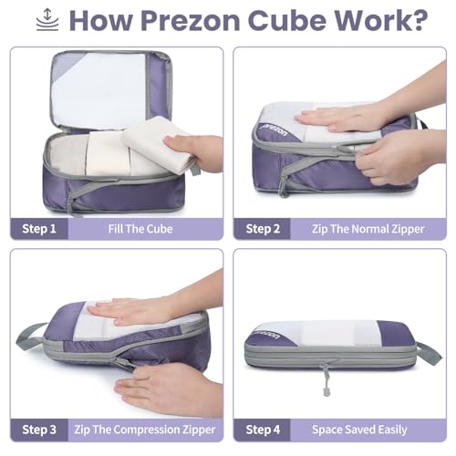 Compression Packing Cubes for Travel (6 Count)