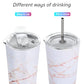Stainless Steel Vacuum Insulated Tumbler Travel Mug 26 oz Coffee Cup with 2 Lids and Straws