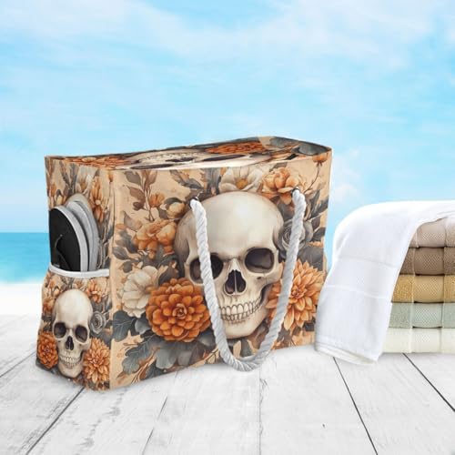 Large Beach Bags Totes Canvas Tote Shoulder Bag Soft Wave Water Resistant Bags for Gym Travel Daily Ocean