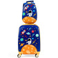 Kids Luggage 12" Toddler Backpack & 18" Travel Suitcase with Wheels (2 Count)