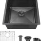 18x18 Inch Drop in Black Bar Sink