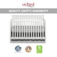 Harper 4-in-1 Convertible Crib, Snow White, GreenGuard Gold Certified