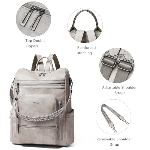 Vegan Leather Laptop Backpack for Women 15.6 inch Work Backpack Fashion Travel Backpack Purse for Business College