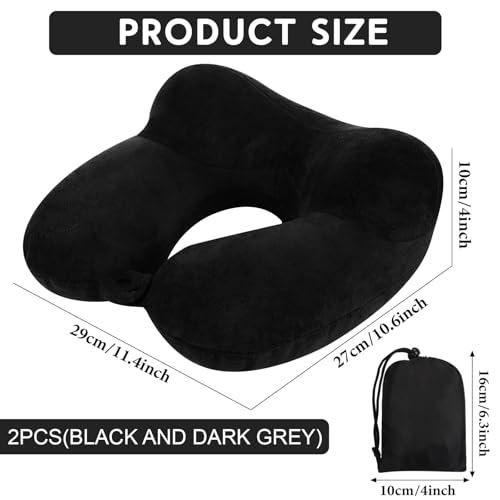 2 Inflatable Neck Pillow Airplane Travel (2 Count)