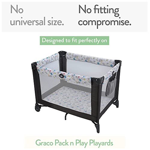 Pack and Play Sheets Fitted for Graco Pack n Play Playard Crib and Other 27 x 39 Inch Playpen Mattress (2 Count)