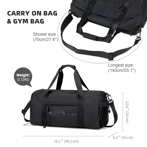 Small Gym Bag Duffel Bag for Men Women with Shoe Compartment Ideal for Sports