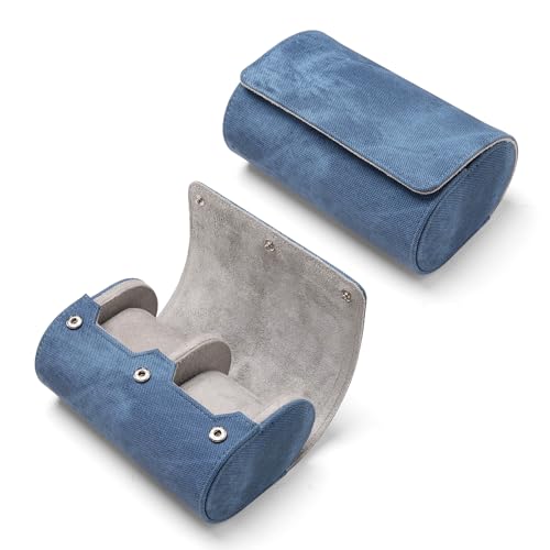 Longjet Watch Roll Travel Case for Men Portable Watches Organizer Box