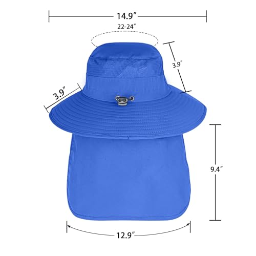 Sun Hats for Men Women with Neck Flap Fishing UPF 50+ UV Protection