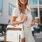 Vegan Leather Laptop Backpack for Women 15.6 inch Work Backpack Fashion Travel Backpack Purse for Travel College Work