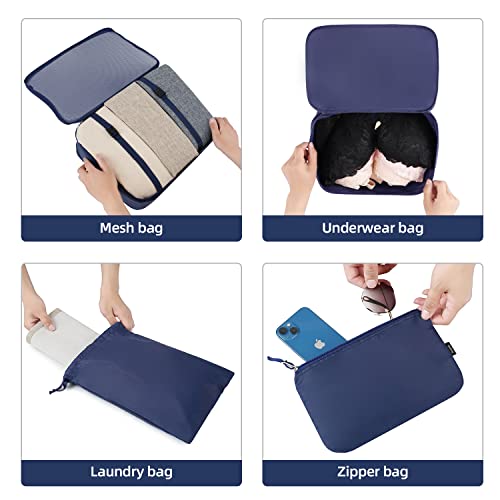10 Set Packing Cubes Various Sizes Packing Organizer for Travel Accessories Luggage Carry On Suitcase