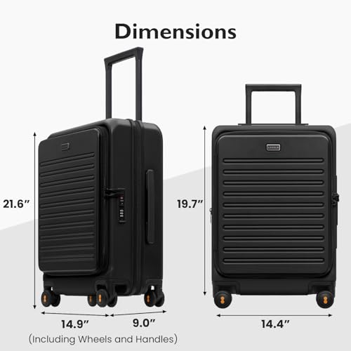 Top Opening Carry on Luggage with Narrow Trolley Handle
