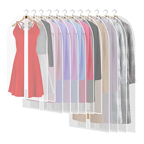 12 Pack Breathable Clothes Covers with Zip