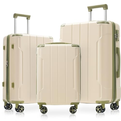 Luggage Set 3 Piece Hardshell Suitcases with Spinner Wheels (3 Count)
