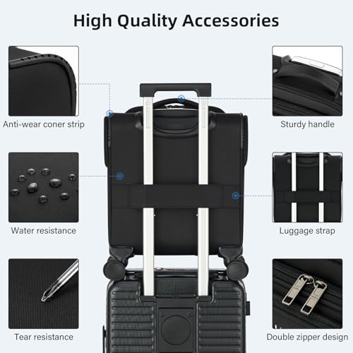 16 Inch Underseat Small Carry On Luggage with Spinner Wheels