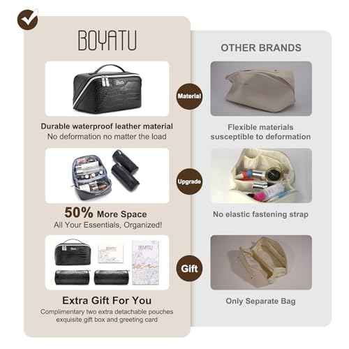 Travel Makeup Bag Cosmetic Bags for Women (3 Count)