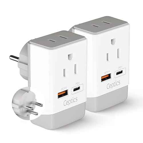 Israel Travel Adapter 2 Pack Set