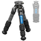 Carbon Fiber Tabletop Tripod with Leveling Base for Camera