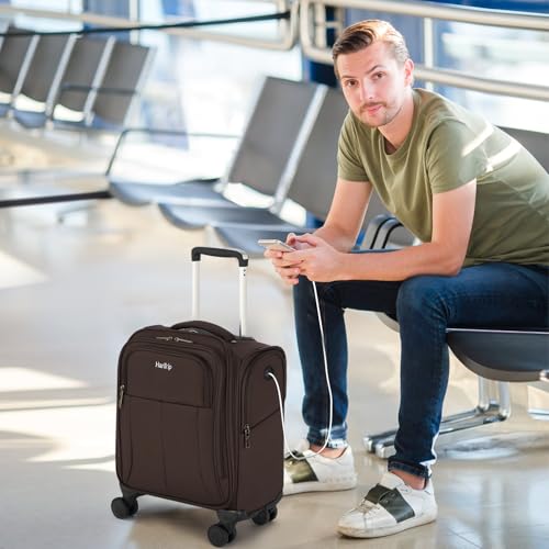16 Inch Underseat Mini Carry On Luggage with Spinner Wheels