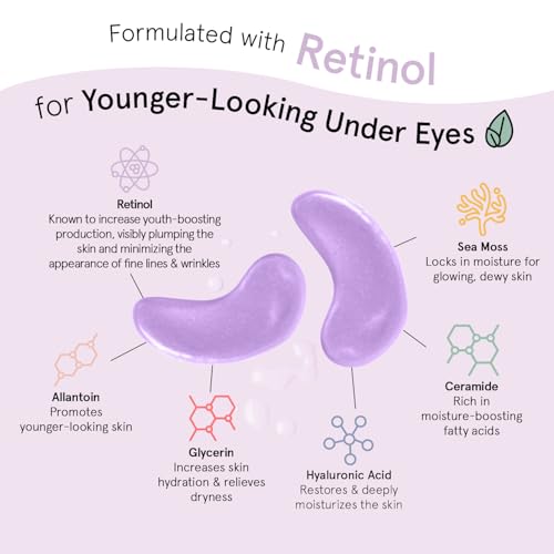 Retinol Under Eye Patches for Puffy Eyes (6 Count)
