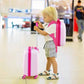 Kids Luggage 12" Toddler Backpack & 16" Travel Suitcase with Wheels (2 Count)