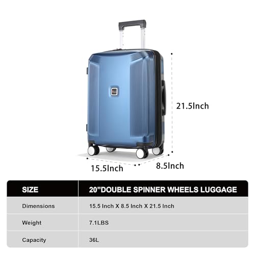 2 Piece Hardshell Suitcases Set 20