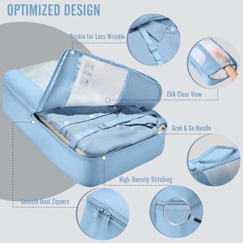10 Set Packing Cubes for Travel Essentials (10 Count)