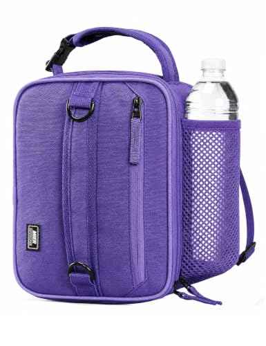 Expandable Small Lunch Box for Men Women Kids Work School Light Purple
