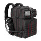 Military Tactical Backpack for Men and Women 45L Army 3 Days Assault Pack Bag Large Rucksack with Molle System Black with Red Line