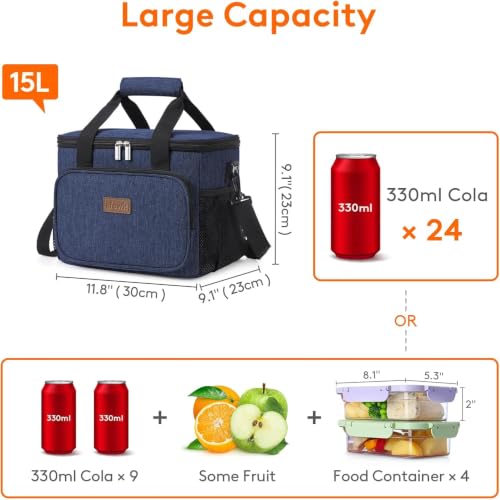 Large Lunch Bag (Dark Blue / Large(15L))