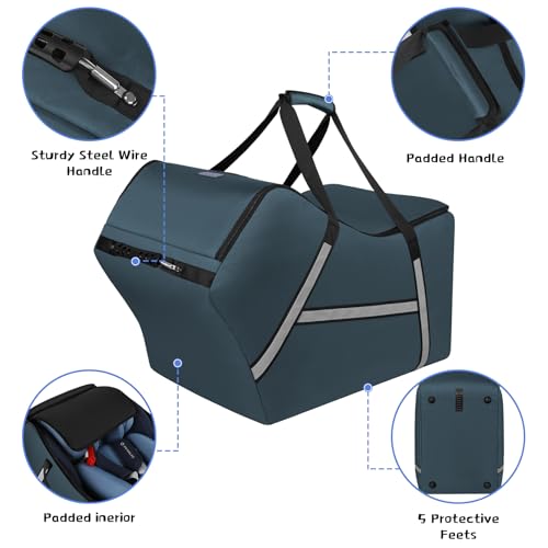 Infant Car Seat Travel Bag for Airplane Compatible with All Nuna Pipa Car Seat and Base