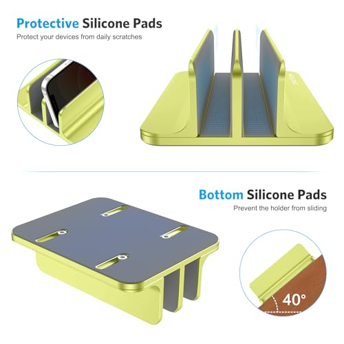 Dual Vertical Desk Laptop Stand Holder