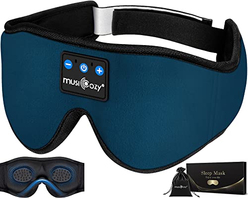 3D Sleep Headphones Bluetooth 5.4 Sleep Mask with HD Speakers