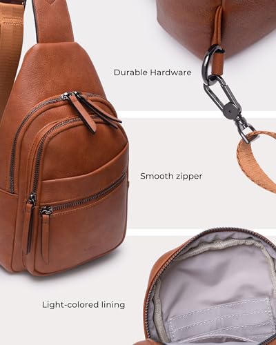 Large Sling Bag for Women Crossbody Purse Leather Fashionable Trendy Chest Bag for Travel