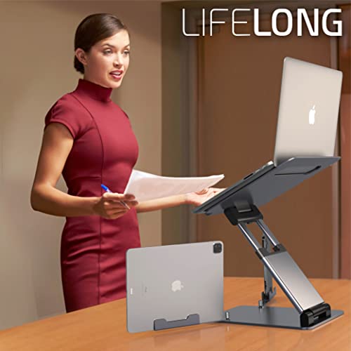 20" Tall Adjustable Laptop Stand with Phone & Tablet Holder