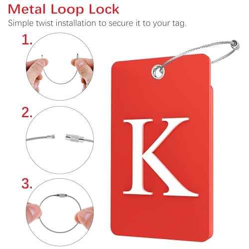 2 Pack Initial Luggage Tags for Suitcases Airplane Travel Essentials (2 Count)