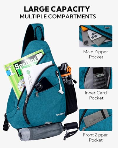 Large Sling Bag Crossbody Backpack Chest Pack for Men Women