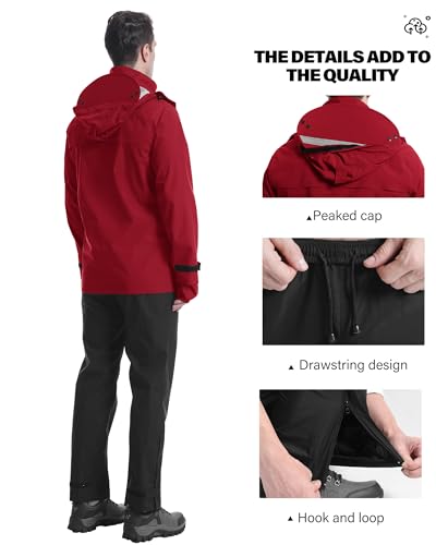 Rain Suit Waterproof Breathable Lightweight 2 (2 Count)