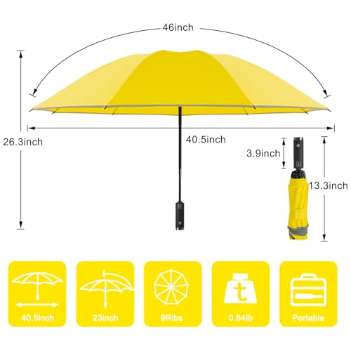 Portable Compact Folding Inverted Umbrella with LED
