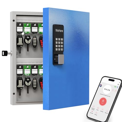 32 Key Lock Box Smart Key Organier Cabinet with Keypad & App for Office