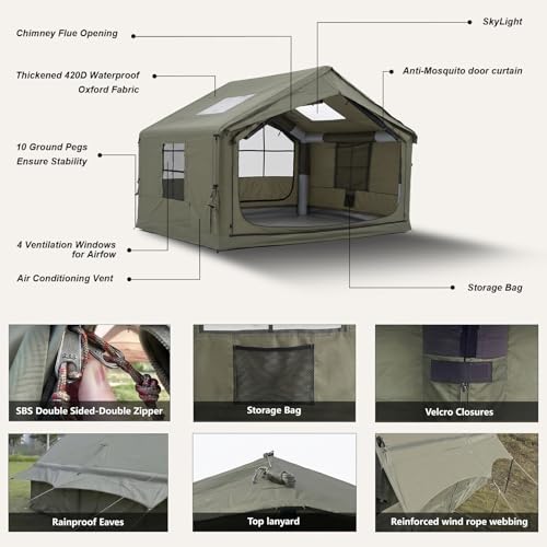 10' x 8' Inflatable Tents for Camping 6