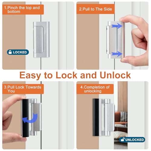 2 Pack Home Security Door Lock (2 Count)