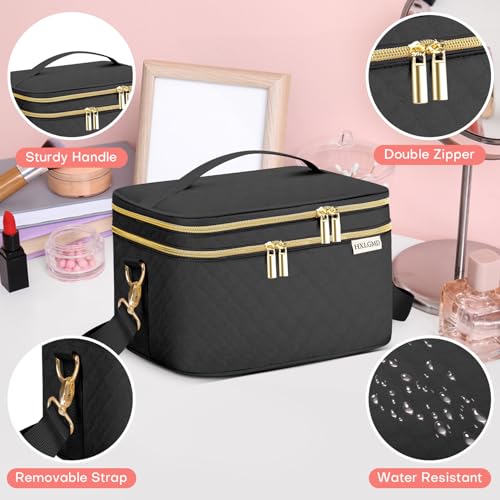 Double Layer Travel Makeup Bag Women