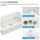 32"x19" White Undermount Kitchen Sink