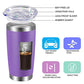 20oz Tumbler with Lid and Straw Stainless Steel Tumbler Cup Bulk Vacuum Insulated Double Wall Travel Coffee Mug Powder Coated Coffee Cup (6 Count)
