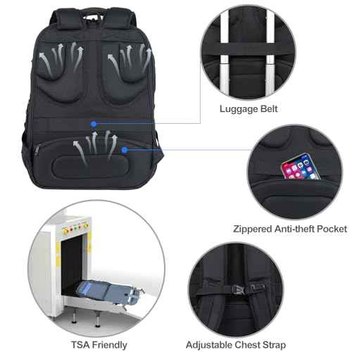 Travel Laptop Backpack 18.4 Inch XXXL Computer Backpack for Men