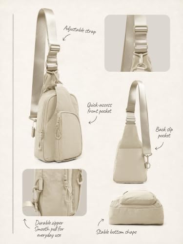 Sling Bag with Adjustable Straps Crossbody Chest Bag Lightweight Small Backpack for Casual Outdoor Traveling Hiking